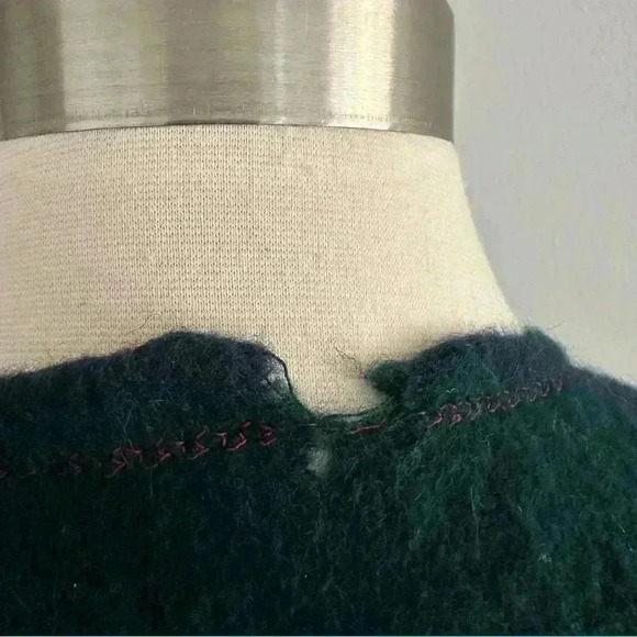 Johnstons Of Elgin Cashmere+ Wool Plaid Poncho One Size - Picture 12 of 13